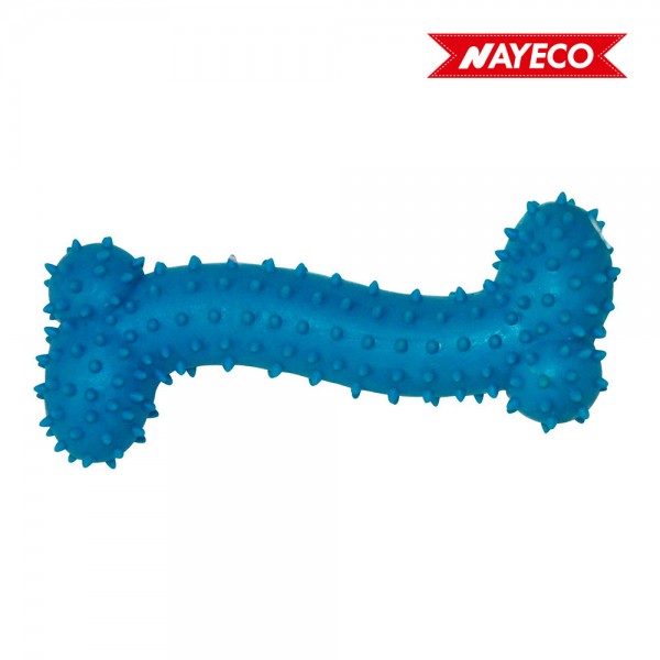 Mini hueso de goma con pinchos de goma colores surtidos 11 cm