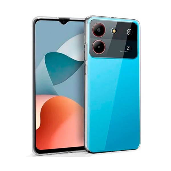 Jc trasera de silicona transparente / zte a54