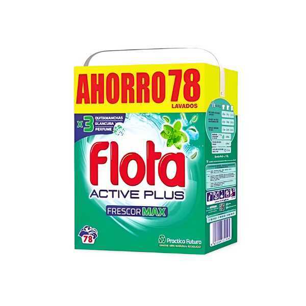 Flota Detergente Active Plus Frescor Max 78 Lavados