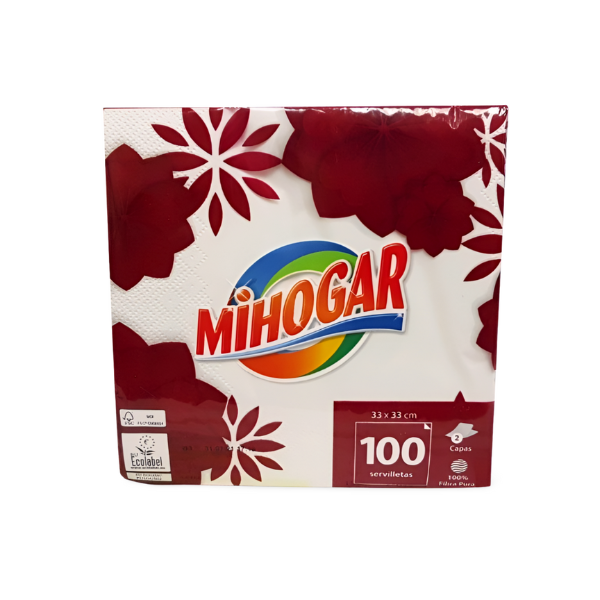 Mihogar servilletas blancas 100 unidades