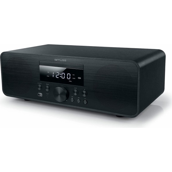 Muse m-880 fbc black / microcadena 80w con reproductor de cd, fm radio y usb
