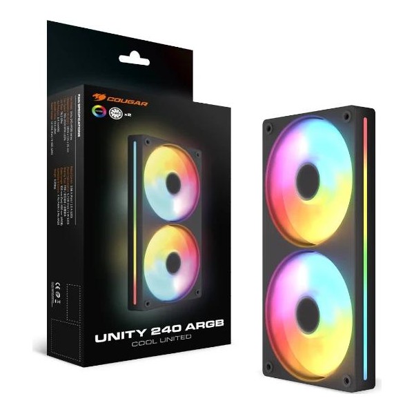 Cougar ventilador unity240-fb argb 12cm black