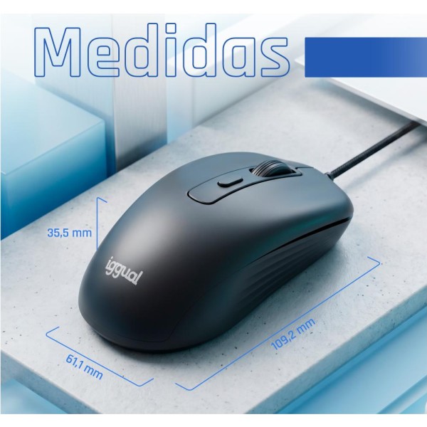 Iggual ratón usb office-essential-4d 2400dpi