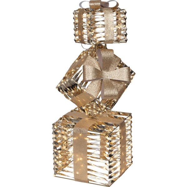 Luz led decorativa exterior con forma de cajas regalo